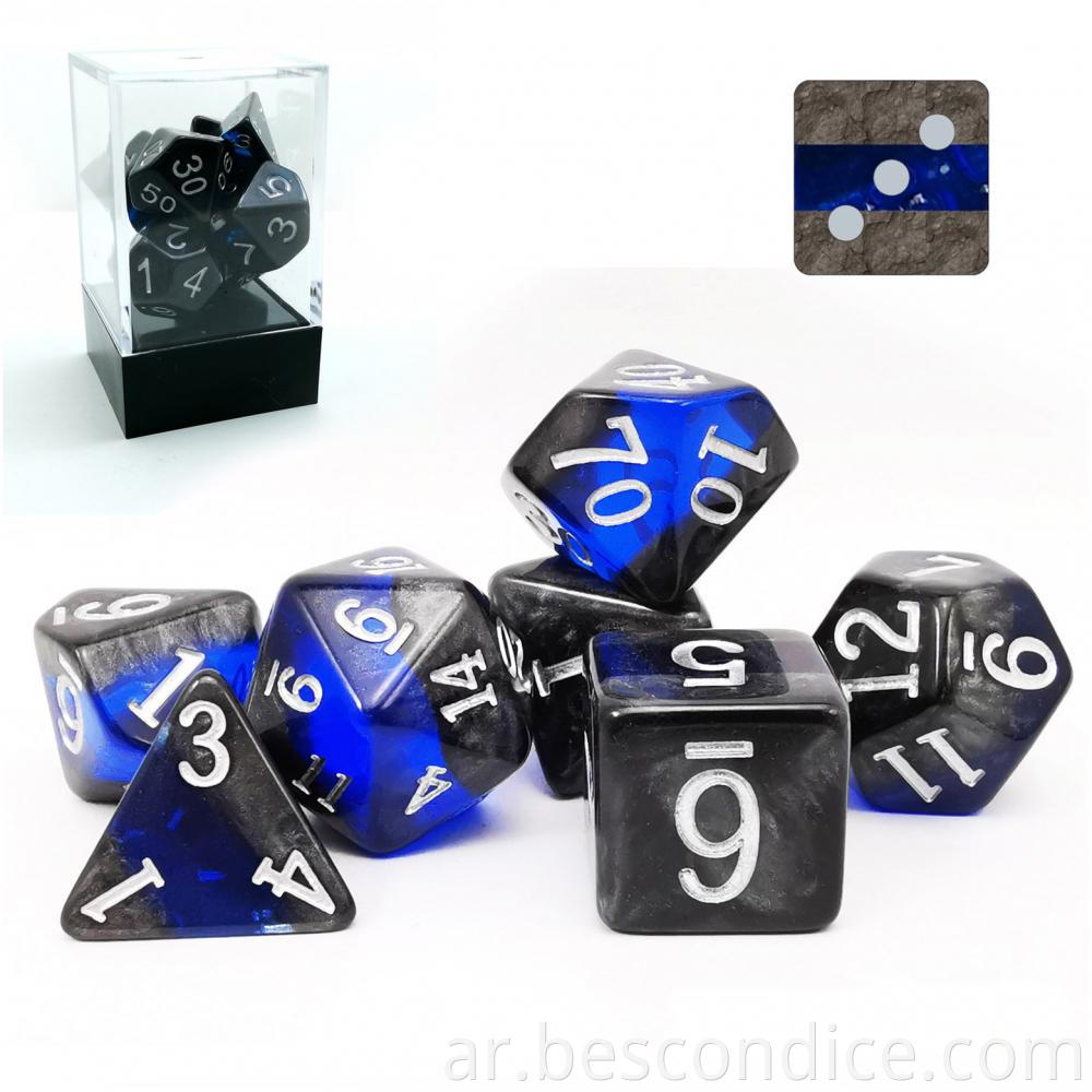 Sapphire Mineral Role Playing Board Game Dice 1